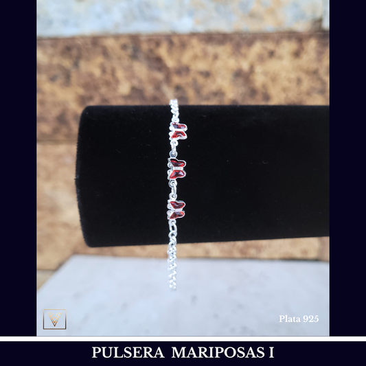 Pulsera Mariposas Rojas I